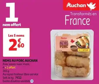 Nems au porc auchan 365 g