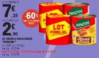 Le ravioli bolognaise panzani 800 g