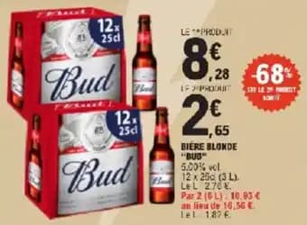 Promotion Exclusives de 3
Bière bud : Découvrez l'Offre incontournable