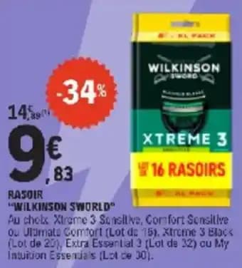 Promotion Exclusives de 1
Rasoir wilkinson : Découvrez l'Offre incontournable