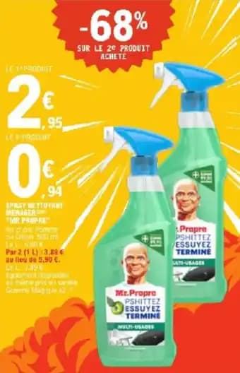 Promotion Exclusives de 1
Spray mr. propre : Découvrez l'Offre incontournable