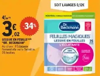 Lessive en feuille dr. beckmann