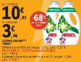 Promotion Exclusives de 50
Lessive liquide : Découvrez l'Offre incontournable