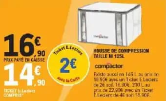 Housse de compression taille m 125L