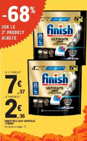 Tablettes lave vaisselle finish