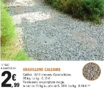 Gravillons calcaire 25 kg