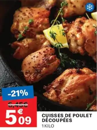 Cuisses de poulet découpées 1 kg