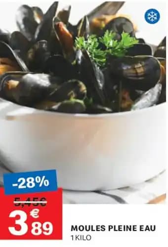Moules pleine eau 1 kg