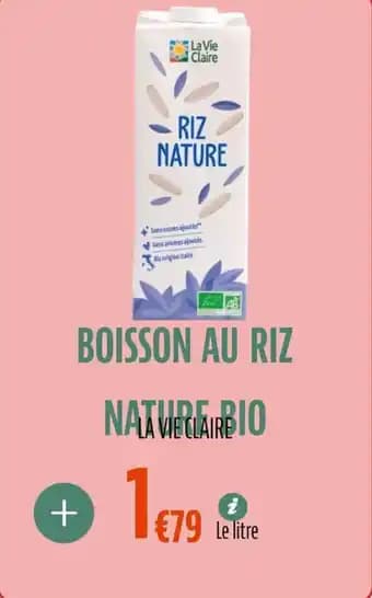 Boisson au riz nature bio 1 l