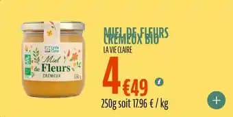 Miel de fleurs crémeux bio 250 g