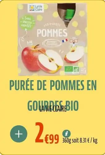 Purée de pommes en gourdes bio 360 g