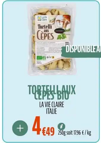 Tortelllaux cepes bio 250 g