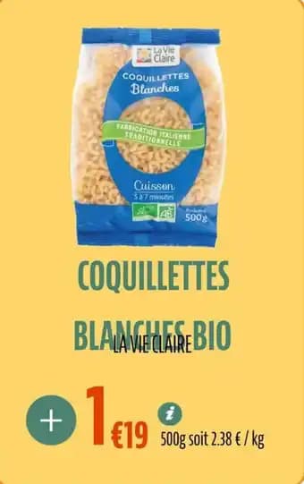 Coquillettes blanches bio 500 g