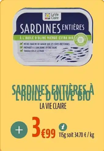 Promotion Exclusives de 7
Sardines l'huile d'olive : Découvrez l'Offre incontournable
