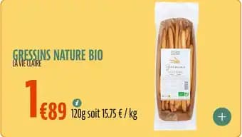 Gressins nature bio 120 g
