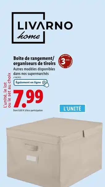 LIVARNO HOME Boîte de rangement/ organiseurs de tiroirs