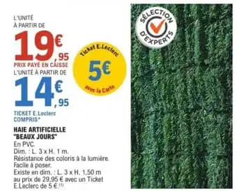 Promotion Exclusives de 15
Artificielle : Découvrez l'Offre incontournable