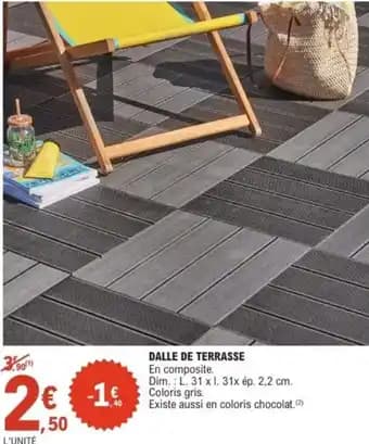 Promotion Exclusives de 4
Dalle de terrasse : Découvrez l'Offre incontournable