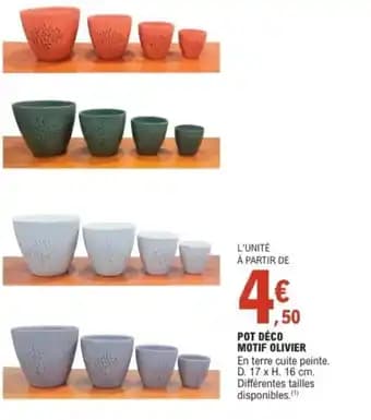 Pot déco motif olivier