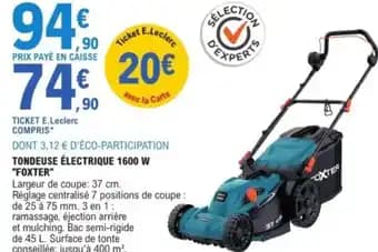 "FOXTER" Tondeuse électrique 1600 w