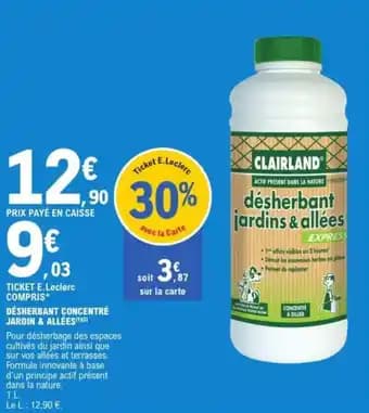 CLAIRLAND® Désherbant concentré jardin & allées 1 l