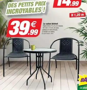 Promotion Exclusives de 10
            
        
        Bistrot : Découvrez l'Offre incontournable