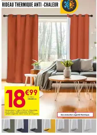 Rideau thermique anti-chaleur