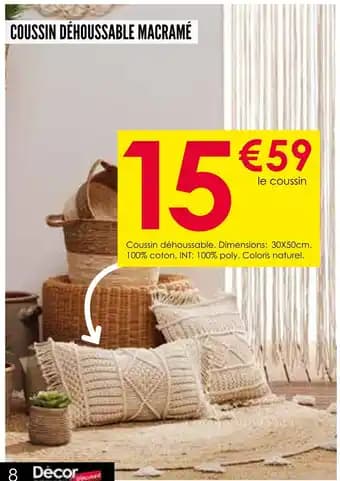 Promotion Exclusives de Coussin macramé : Découvrez l'Offre incontournable