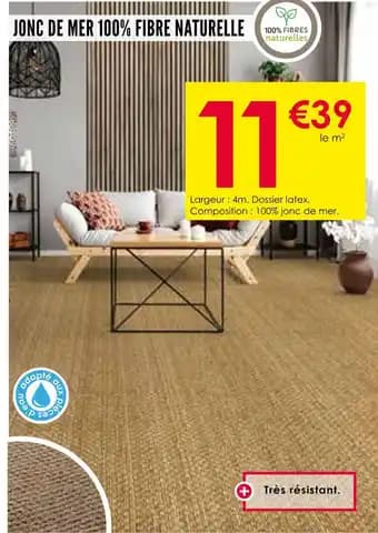 Jonc de mer 100% fibre naturelle