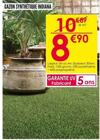 Gazon synthétique indiana