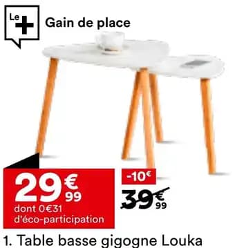 Promotion Exclusives de 14
Table basse : Découvrez l'Offre incontournable