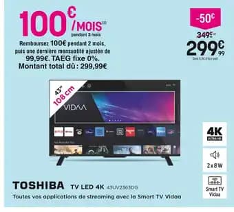 Promotion Exclusives de 2
Toshiba : Découvrez l'Offre incontournable