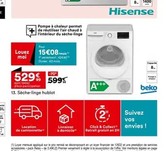 Promotion Exclusives de 8
Sèche-linge : Découvrez l'Offre incontournable