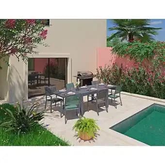 HYBA Table extensible + Fauteuil Canberra