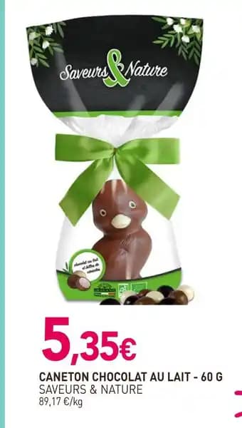 SAVEURS & NATURE Caneton Chocolat au Lait 60 g