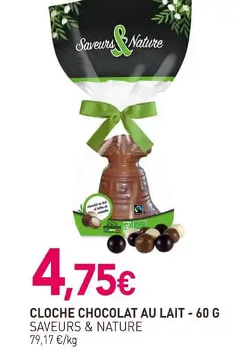 SAVEURS & NATURE Cloche chocolat au lait - 60 g
