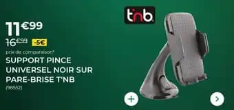 Tnb support pince universel noir sur pare brise