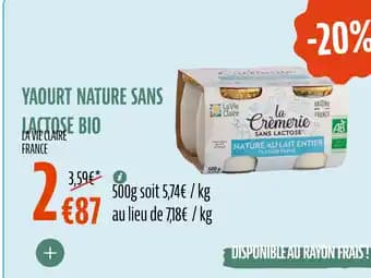 Promotion Exclusives de 18
Yaourt bio : Découvrez l'Offre incontournable