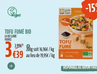 LA VIE CLAIRE FRANCE Tofu fumé bio 200 g