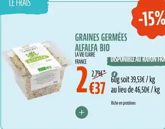 Promotion Exclusives de 12
Graines bio : Découvrez l'Offre incontournable