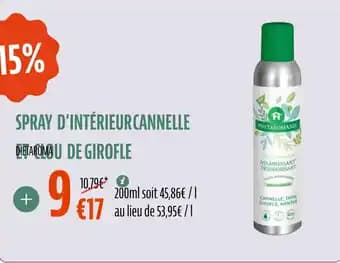 DIETAROMA Spray d'intérieurcannelle et clou de girofle