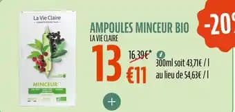 LA VIE CLAIRE Ampoules minceur bio 300 ml