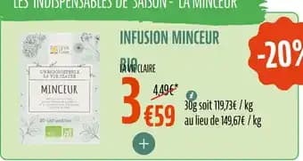 LA VIE CLAIRE Infusion minceur 30 g