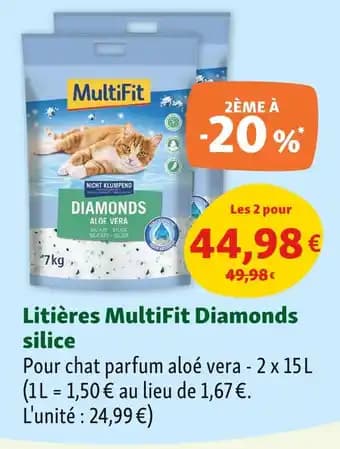 MultiFit Litières Diamonds silice