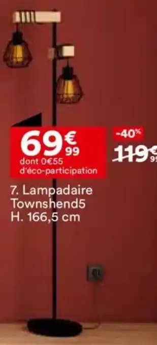 Lampadaire Townshend5 H. 166,5 cm