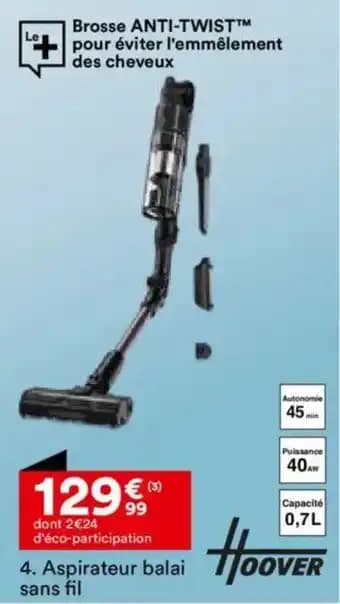 Promotion Exclusives de 2
Hoover : Découvrez l'Offre incontournable