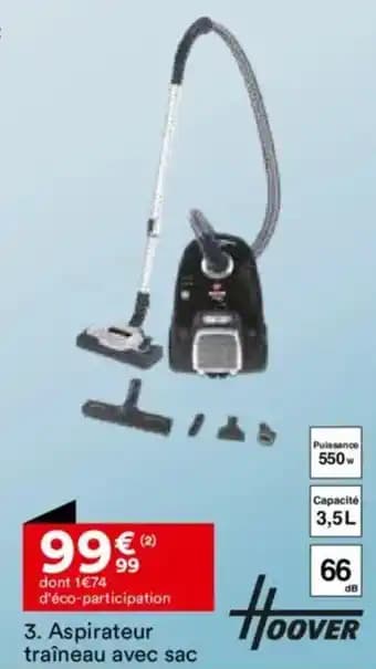 HOOVER Aspirateur traîneau avec sac