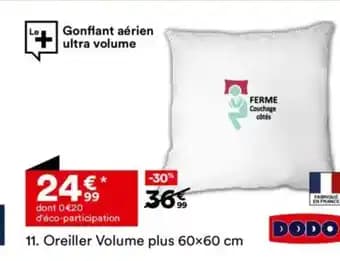 DODO Oreiller Volume plus 60x60 cm