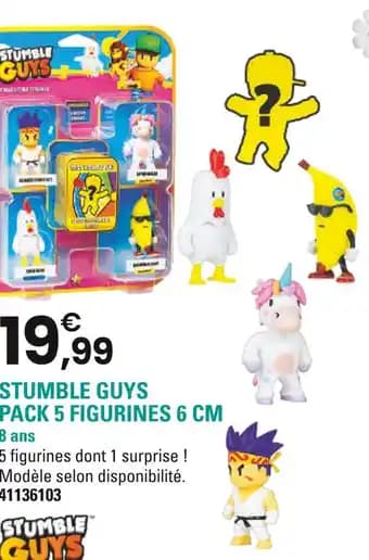 STUMBLE GUYS Pack 5 figurines 6 cm