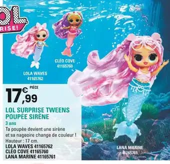 Lol surprise tweens poupée sirene